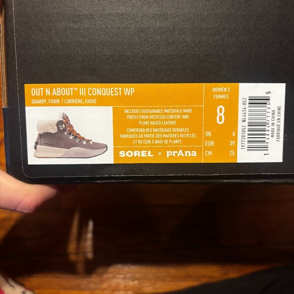 NWT Sorel Ladies Out N About III Conquest Quarry/Fawn Size 8 - Picture 4 of 7